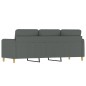 vidaXL Sofá de 3 plazas de tela gris oscuro 180 cm vidaXL Sofá de 3 plazas de tela gris oscuro 180 cm