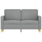 vidaXL Sofá de 2 plazas de tela gris claro 120 cm vidaXL Sofá de 2 plazas de tela gris claro 120 cm