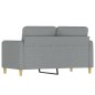 vidaXL Sofá de 2 plazas de tela gris claro 120 cm vidaXL Sofá de 2 plazas de tela gris claro 120 cm