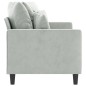 vidaXL Sofá de 2 plazas de terciopelo gris claro 140 cm vidaXL Sofá de 2 plazas de terciopelo gris claro 140 cm