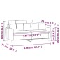 vidaXL Sofá de 2 plazas de terciopelo gris claro 140 cm vidaXL Sofá de 2 plazas de terciopelo gris claro 140 cm