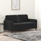 vidaXL Sofá de 2 plazas terciopelo negro 140 cm vidaXL Sofá de 2 plazas terciopelo negro 140 cm