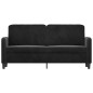 vidaXL Sofá de 2 plazas terciopelo negro 140 cm vidaXL Sofá de 2 plazas terciopelo negro 140 cm