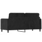 vidaXL Sofá de 2 plazas terciopelo negro 140 cm vidaXL Sofá de 2 plazas terciopelo negro 140 cm
