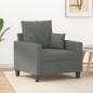 vidaXL Sillón de tela gris oscuro 60 cm vidaXL Sillón de tela gris oscuro 60 cm