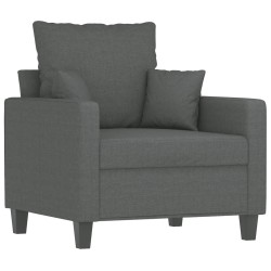 vidaXL Sillón de tela gris oscuro 60 cm