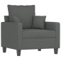 vidaXL Sillón de tela gris oscuro 60 cm vidaXL Sillón de tela gris oscuro 60 cm