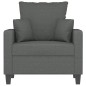 vidaXL Sillón de tela gris oscuro 60 cm vidaXL Sillón de tela gris oscuro 60 cm