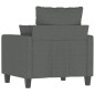 vidaXL Sillón de tela gris oscuro 60 cm vidaXL Sillón de tela gris oscuro 60 cm