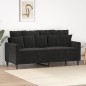 vidaXL Sofá de 2 plazas terciopelo negro 140 cm vidaXL Sofá de 2 plazas terciopelo negro 140 cm