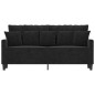 vidaXL Sofá de 2 plazas terciopelo negro 140 cm vidaXL Sofá de 2 plazas terciopelo negro 140 cm
