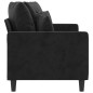 vidaXL Sofá de 2 plazas terciopelo negro 140 cm vidaXL Sofá de 2 plazas terciopelo negro 140 cm