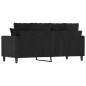 vidaXL Sofá de 2 plazas terciopelo negro 140 cm vidaXL Sofá de 2 plazas terciopelo negro 140 cm