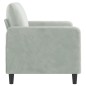 vidaXL Sofá de 2 plazas de terciopelo gris claro 120 cm vidaXL Sofá de 2 plazas de terciopelo gris claro 120 cm