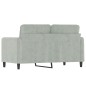 vidaXL Sofá de 2 plazas de terciopelo gris claro 120 cm vidaXL Sofá de 2 plazas de terciopelo gris claro 120 cm