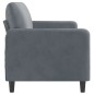 vidaXL Sofá de 3 plazas terciopelo gris oscuro 180 cm vidaXL Sofá de 3 plazas terciopelo gris oscuro 180 cm