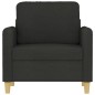 vidaXL Sillón de tela negro 60 cm vidaXL Sillón de tela negro 60 cm