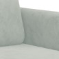 vidaXL Juego de sofás con cojines 3 piezas terciopelo gris claro vidaXL Juego de sofás con cojines 3 piezas terciopelo gris claro