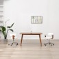 vidaXL Silla comedor giratoria madera curvada cuero sintético blanco vidaXL Silla comedor giratoria madera curvada cuero sintético blanco
