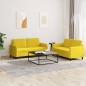 vidaXL Juego de sofás 2 piezas terciopelo amarillo vidaXL Juego de sofás 2 piezas terciopelo amarillo
