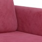 vidaXL Juego de sofás con cojines 2 piezas terciopelo rojo tinto vidaXL Juego de sofás con cojines 2 piezas terciopelo rojo tinto