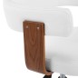 vidaXL Silla comedor giratoria madera curvada cuero sintético blanco vidaXL Silla comedor giratoria madera curvada cuero sintético blanco