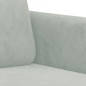 vidaXL Juego de sofás con cojines 3 piezas terciopelo gris claro vidaXL Juego de sofás con cojines 3 piezas terciopelo gris claro