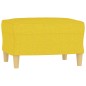 vidaXL Juego de sofás con cojines 3 piezas tela amarillo claro vidaXL Juego de sofás con cojines 3 piezas tela amarillo claro