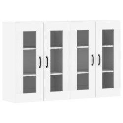 vidaXL Armarios de pared 2 uds madera de ingeniería blanco