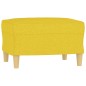 vidaXL Juego de sofás con cojines 3 piezas tela amarillo claro vidaXL Juego de sofás con cojines 3 piezas tela amarillo claro