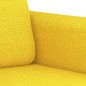 vidaXL Juego de sofás con cojines 3 piezas tela amarillo claro vidaXL Juego de sofás con cojines 3 piezas tela amarillo claro