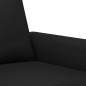vidaXL Juego de sofás con cojines 3 piezas cuero sintético negro vidaXL Juego de sofás con cojines 3 piezas cuero sintético negro