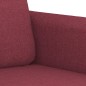 vidaXL Juego de sofás con cojines 2 piezas tela rojo tinto vidaXL Juego de sofás con cojines 2 piezas tela rojo tinto