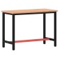 vidaXL Banco de trabajo madera maciza de haya y metal 115x55x81,5 cm vidaXL Banco de trabajo madera maciza de haya y metal 115x55x81,5 cm