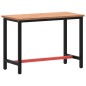 vidaXL Banco de trabajo madera maciza de haya y metal 115x55x81,5 cm vidaXL Banco de trabajo madera maciza de haya y metal 115x55x81,5 cm