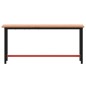 vidaXL Banco de trabajo madera maciza de haya y metal 180x55x81,5 cm