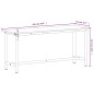 vidaXL Banco de trabajo madera maciza de haya y metal 180x55x81,5 cm