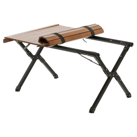 Travellife Mesita de camping Iver 90 madera de nogal