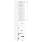 vidaXL Aparador alto madera contrachapada blanco 34,5x34x180 cm