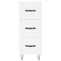 vidaXL Aparador alto madera contrachapada blanco 34,5x34x180 cm