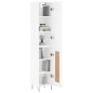 vidaXL Aparador alto madera contrachapada blanco 34,5x34x180 cm