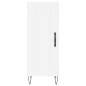 vidaXL Aparador alto madera contrachapada blanco 34,5x34x180 cm