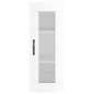vidaXL Aparador alto madera contrachapada blanco brillo 34,5x34x180 cm