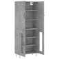 vidaXL Aparador alto madera contrachapada gris hormigón 69,5x34x180 cm vidaXL Aparador alto madera contrachapada gris hormigón 69,5x34x180 cm
