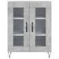 vidaXL Aparador alto madera contrachapada gris hormigón 69,5x34x180 cm vidaXL Aparador alto madera contrachapada gris hormigón 69,5x34x180 cm
