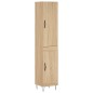 vidaXL Aparador de madera contrachapada roble Sonoma 34,5x34x180 cm vidaXL Aparador de madera contrachapada roble Sonoma 34,5x34x180 cm
