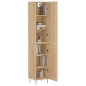 vidaXL Aparador de madera contrachapada roble Sonoma 34,5x34x180 cm vidaXL Aparador de madera contrachapada roble Sonoma 34,5x34x180 cm
