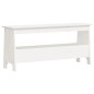 vidaXL Banco de recibidor madera maciza de pino blanco 100x28x45 cm vidaXL Banco de recibidor madera maciza de pino blanco 100x28x45 cm