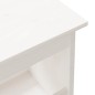vidaXL Banco de recibidor madera maciza de pino blanco 100x28x45 cm vidaXL Banco de recibidor madera maciza de pino blanco 100x28x45 cm