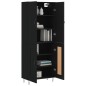 vidaXL Aparador alto madera contrachapada negro 69,5x34x180 cm vidaXL Aparador alto madera contrachapada negro 69,5x34x180 cm
